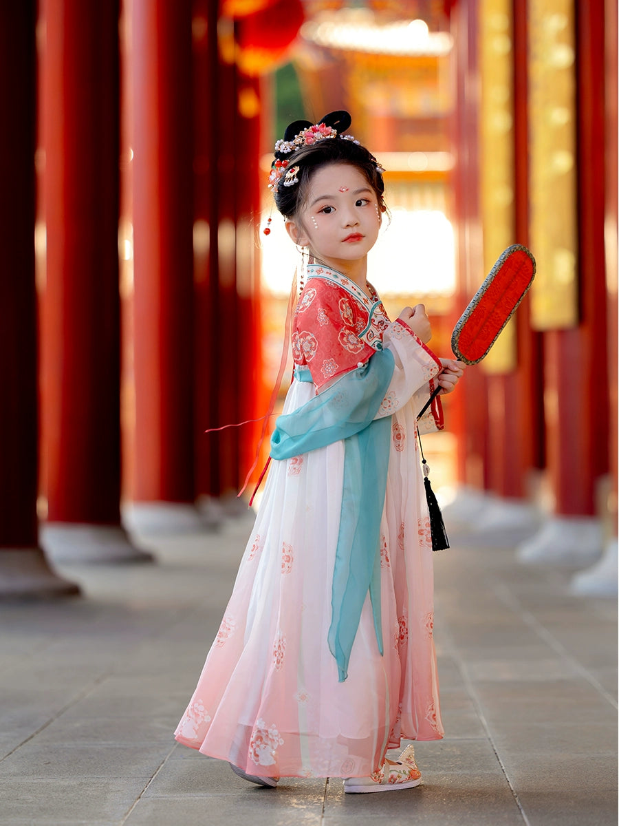 MengHu Girls' Hanfu Confucian Dress ---Yanse--- Chinese New Year