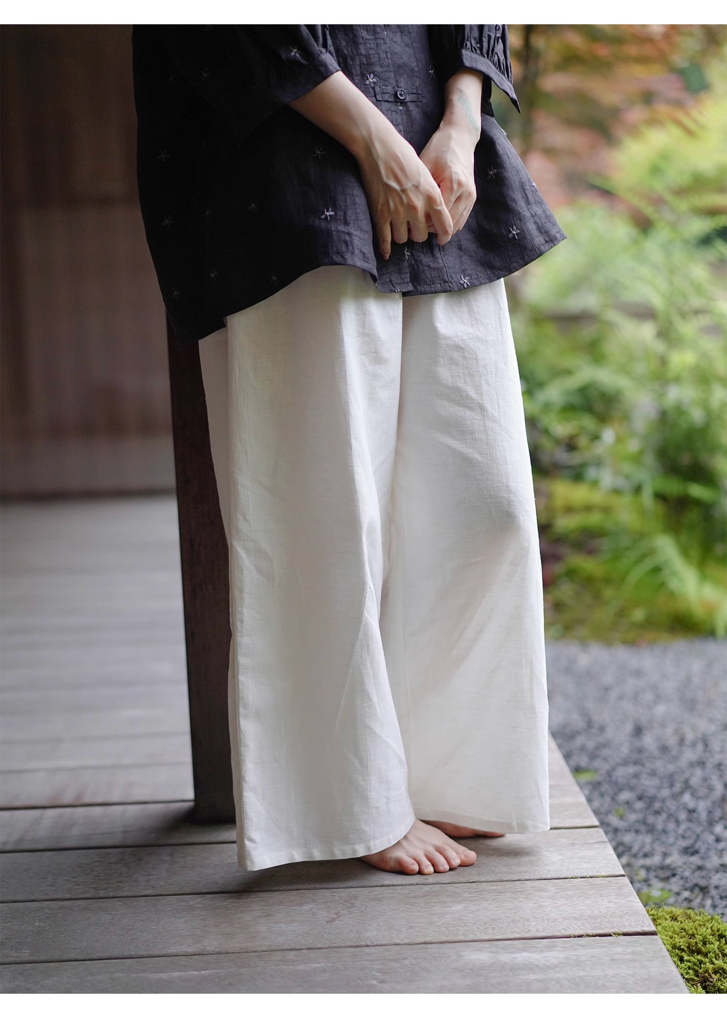 Mana Adult Breezy Linen Blend Wide-Leg Pants