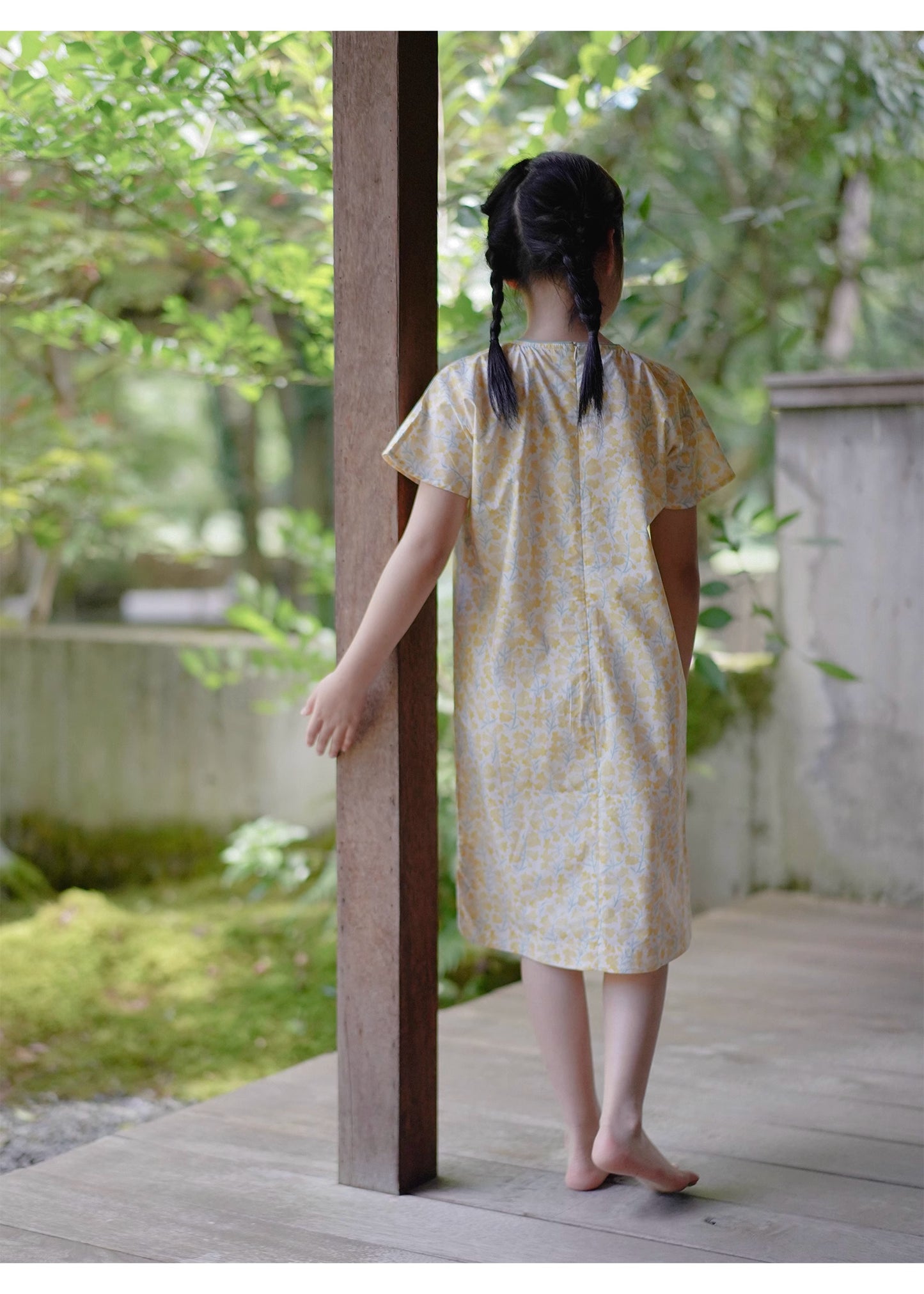 Mana Yellow Lily Blossom Cheongsam Dress