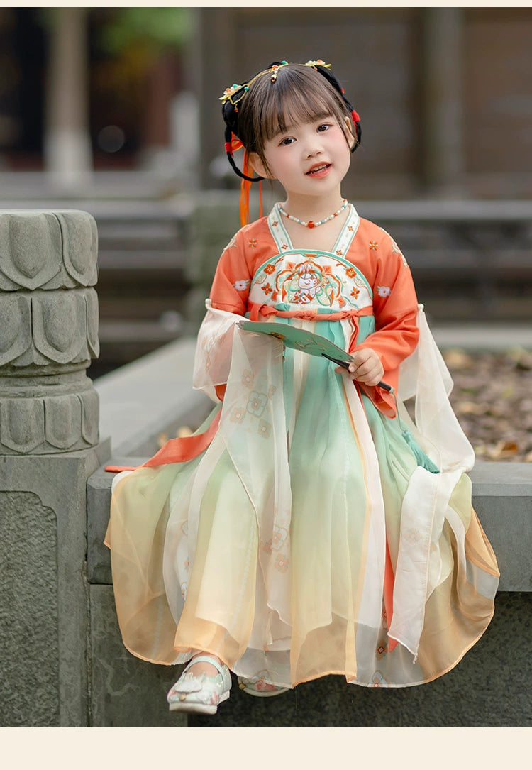 MengHu Girls' Hanfu Confucian Dress --- Qiushuiyao--- Chinese New Year