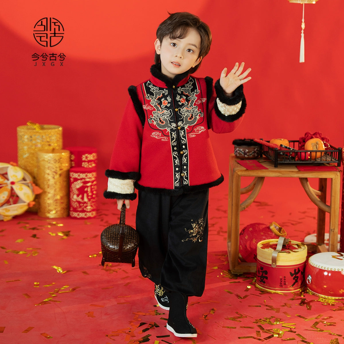 JXGX Chinese New Year Boys Jacket---Junci