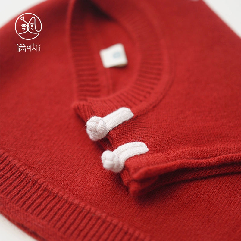 MaNa  Chinese New Year Toddler Knitted Wool Vest