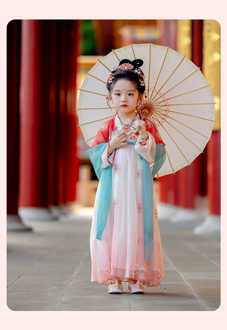 MengHu Girls' Hanfu Confucian Dress ---Yanse--- Chinese New Year