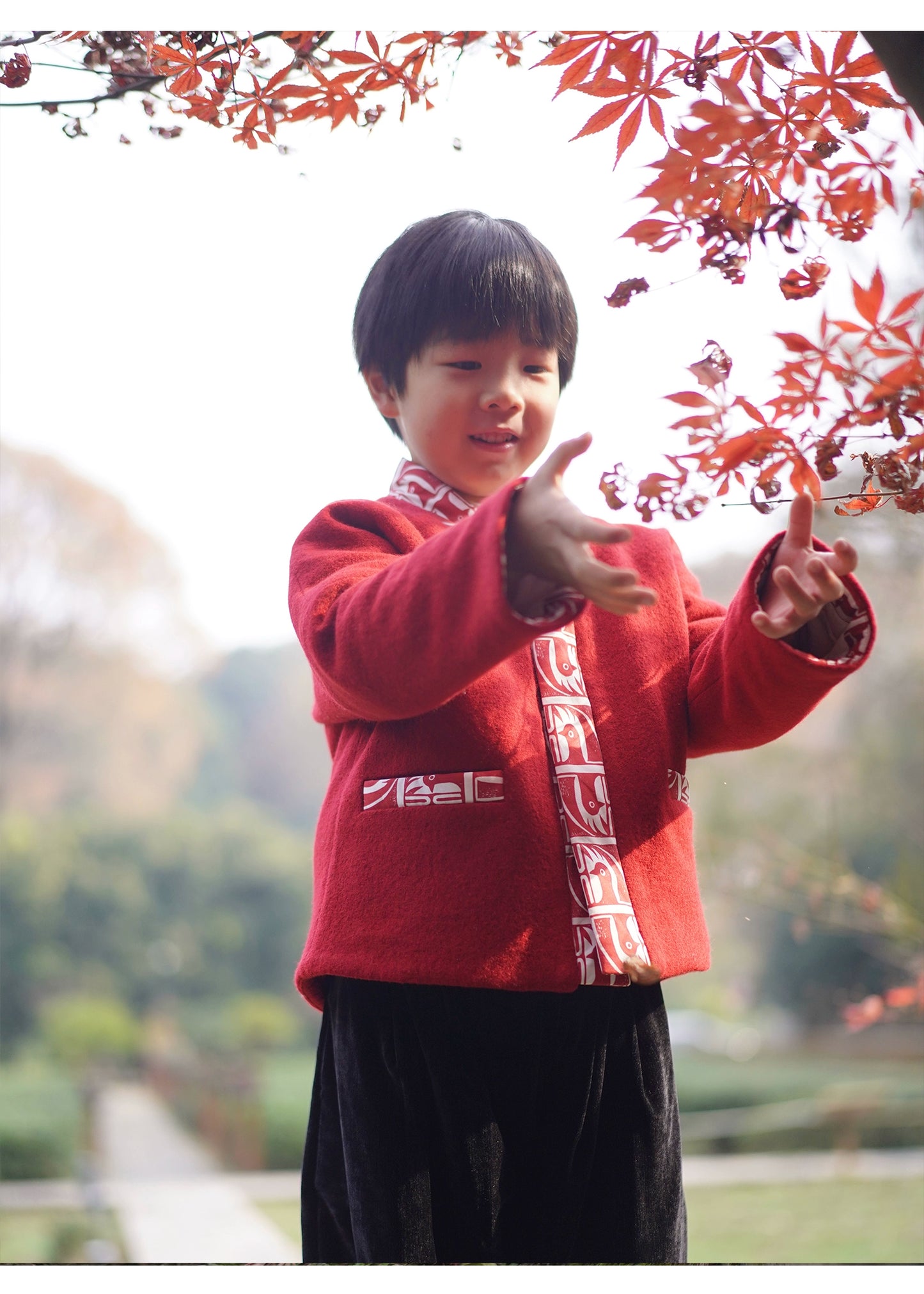 MaNa 100% Wool Chinese New Year Kids Red Jacket