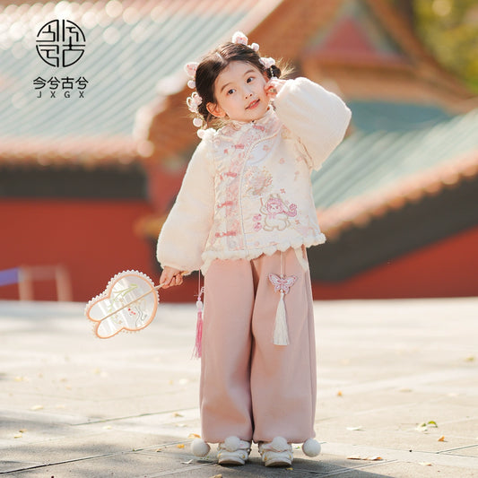 Ensemble de vêtements pour fille du Nouvel An chinois JXGX --- Qianyue