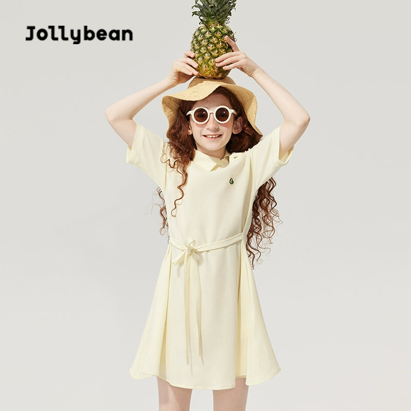 JollyBean Girls' Polo Dress – Belted Summer Shirt Dress (120-170/ 5y-Adult)
