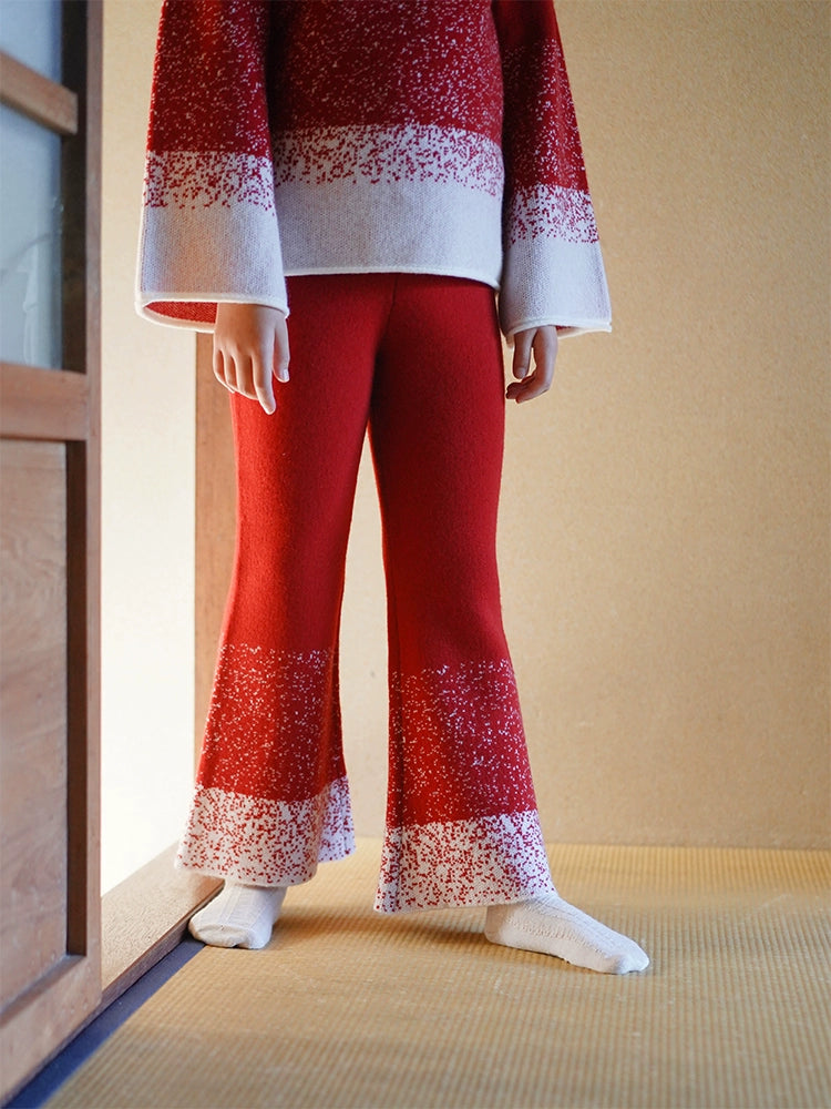 Mana Chinese New Year Girls' Woollen Sweater and Pants