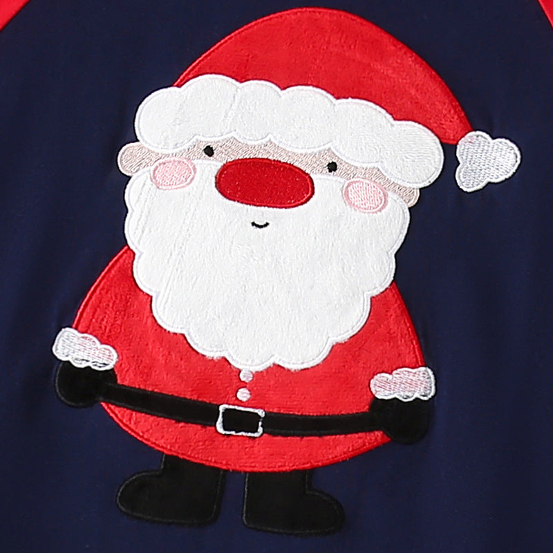 Christmas Children's Loungewear Suit Round Neck Soft Comfortable Kids Pajama Set