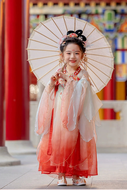 MengHu Girls' Hanfu Confucian Dress --- Xiaolingli--- Chinese New Year