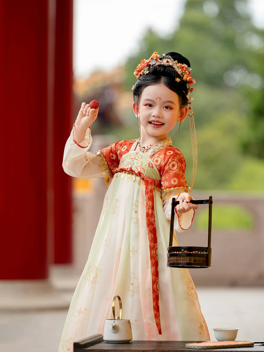 MengHu Girls' Hanfu Confucian Dress ---Lanling--- Chinese New Year