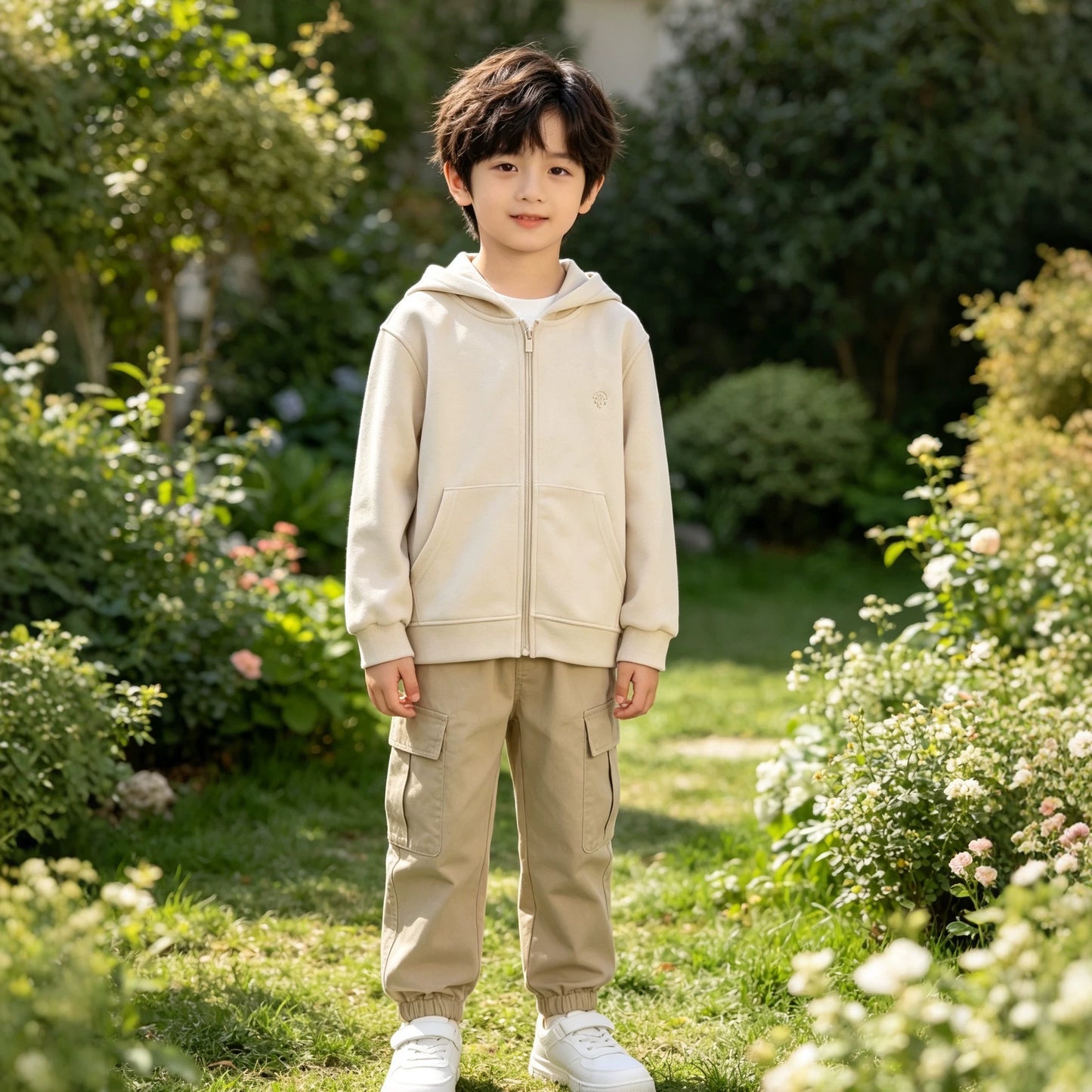 Kids Knitted Hooded Cardigan | Autumn Zip-Up Jacket | Unisex