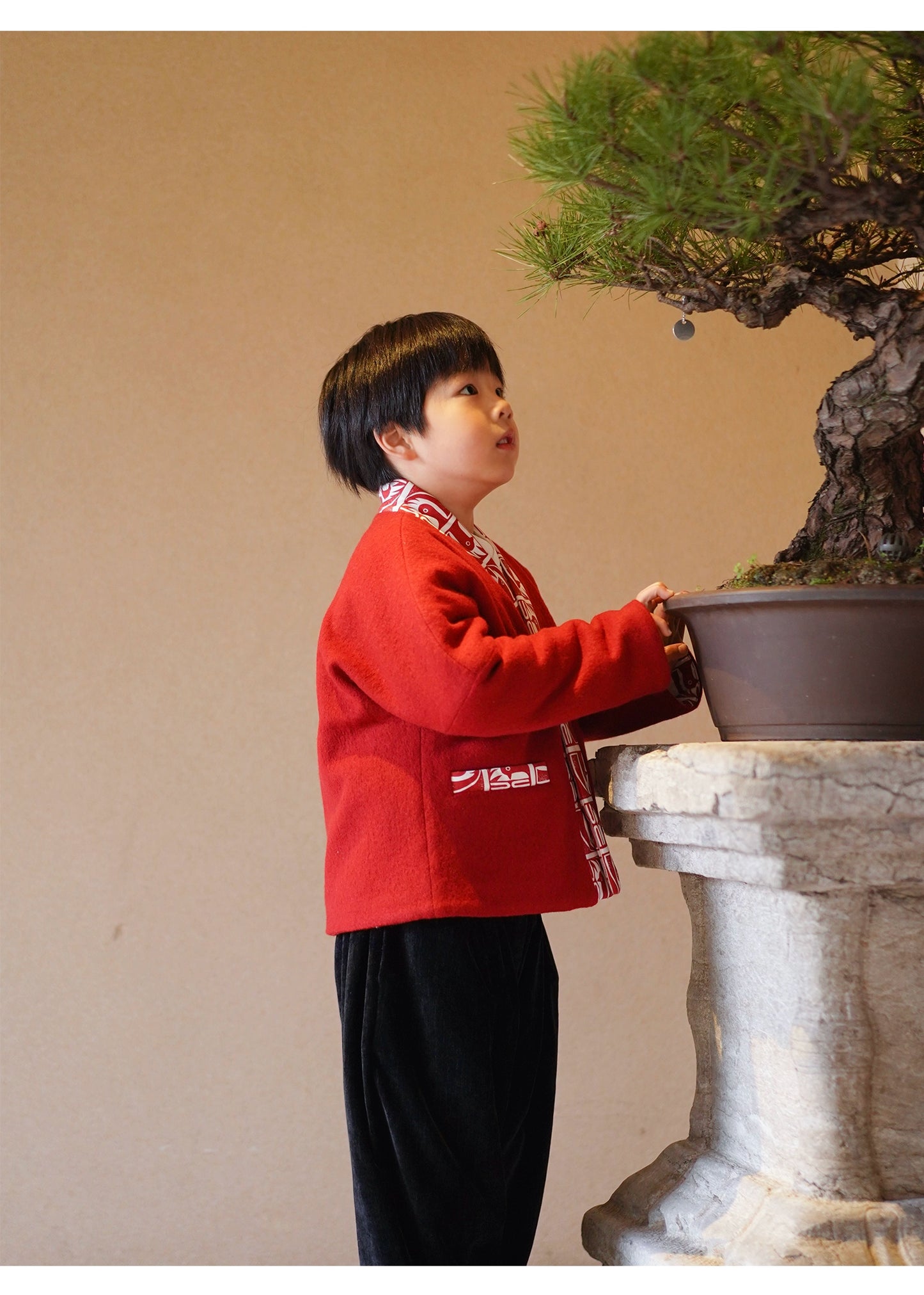 MaNa 100% Wool Chinese New Year Kids Red Jacket