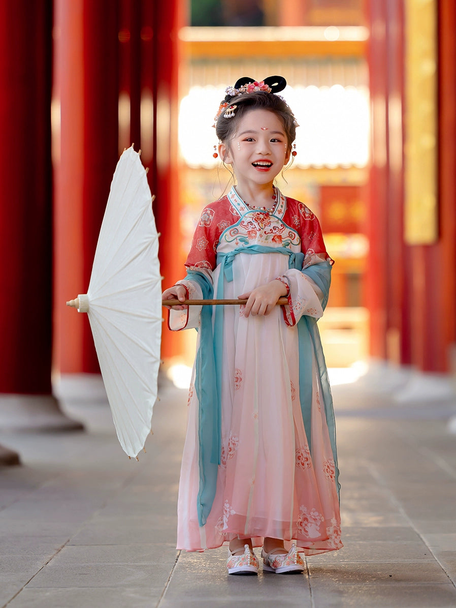 MengHu Girls' Hanfu Confucian Dress ---Yanse--- Chinese New Year