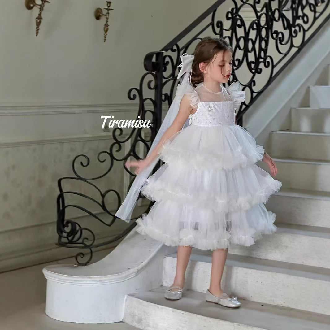 Tiramisu Girls White Dream Dress (100-150/ 3y-12y)