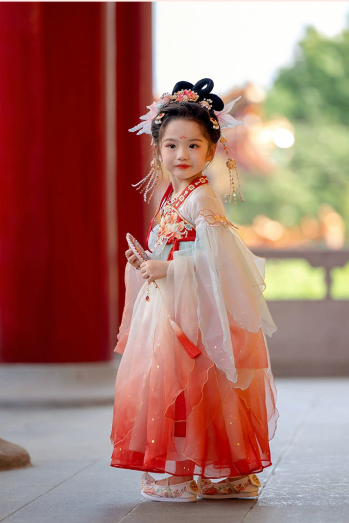 MengHu Girls' Hanfu Confucian Dress --- Xiaolingli--- Chinese New Year