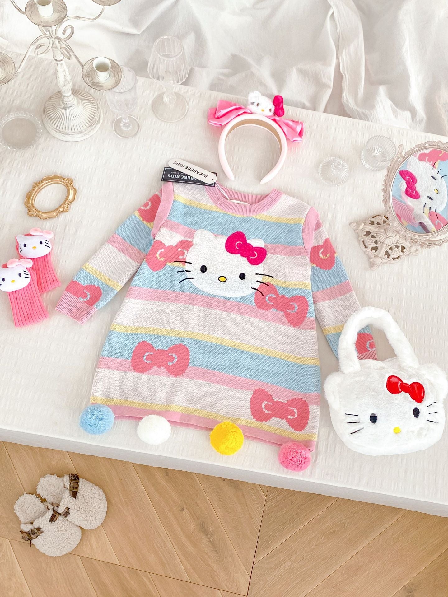 Hello Kitty Girls Rainbow Sweater Dress