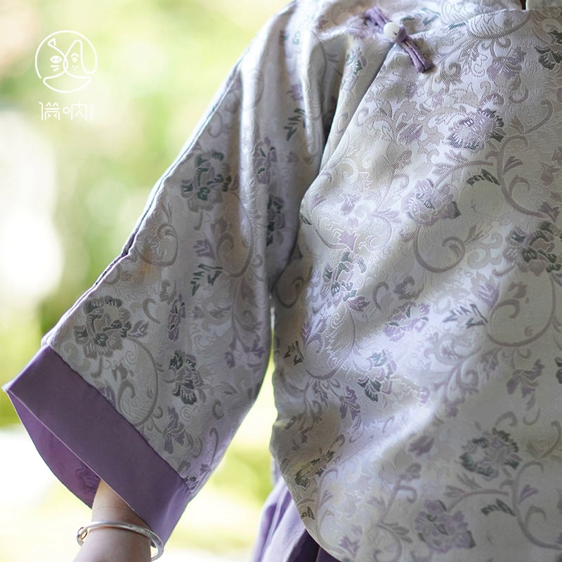 Mana Silver Blossom Traditional Shirt for Girls