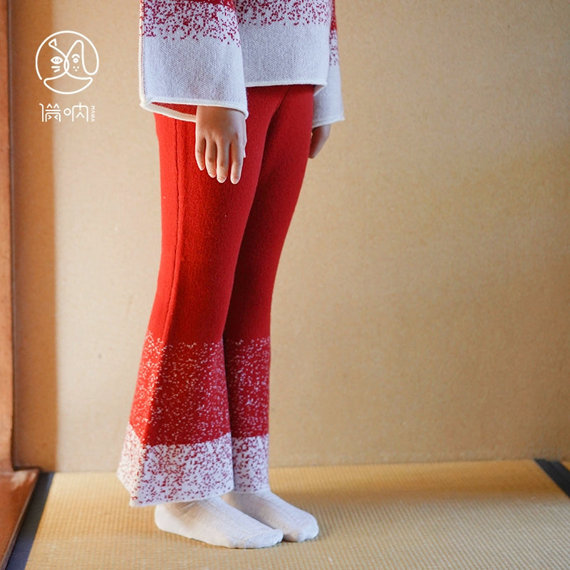 Mana Chinese New Year Girls' Woollen Sweater and Pants