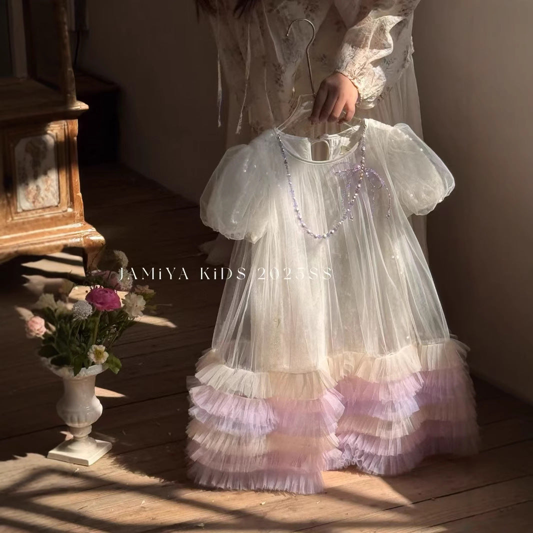 JAMIYA Dreamy Lavender Princess Tulle Gown (100-150/ 3y-12y)