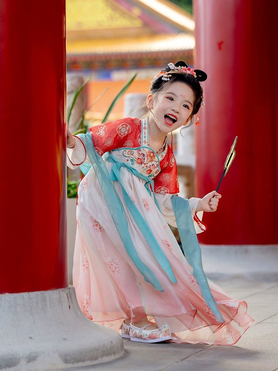 MengHu Girls' Hanfu Confucian Dress ---Yanse--- Chinese New Year