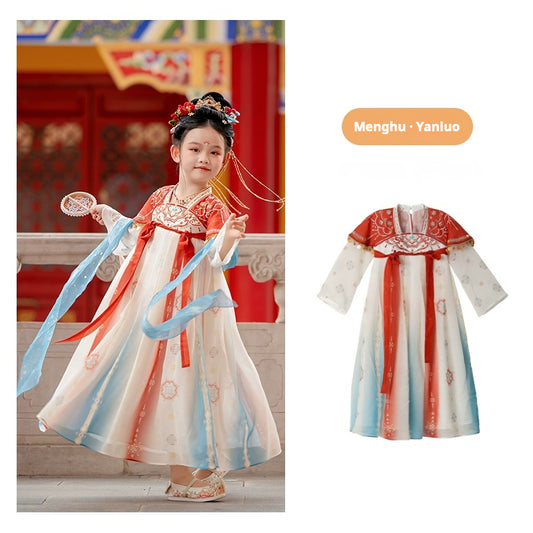 MengHu Girls' Hanfu Confucian Dress ---Yanluo--- Chinese New Year