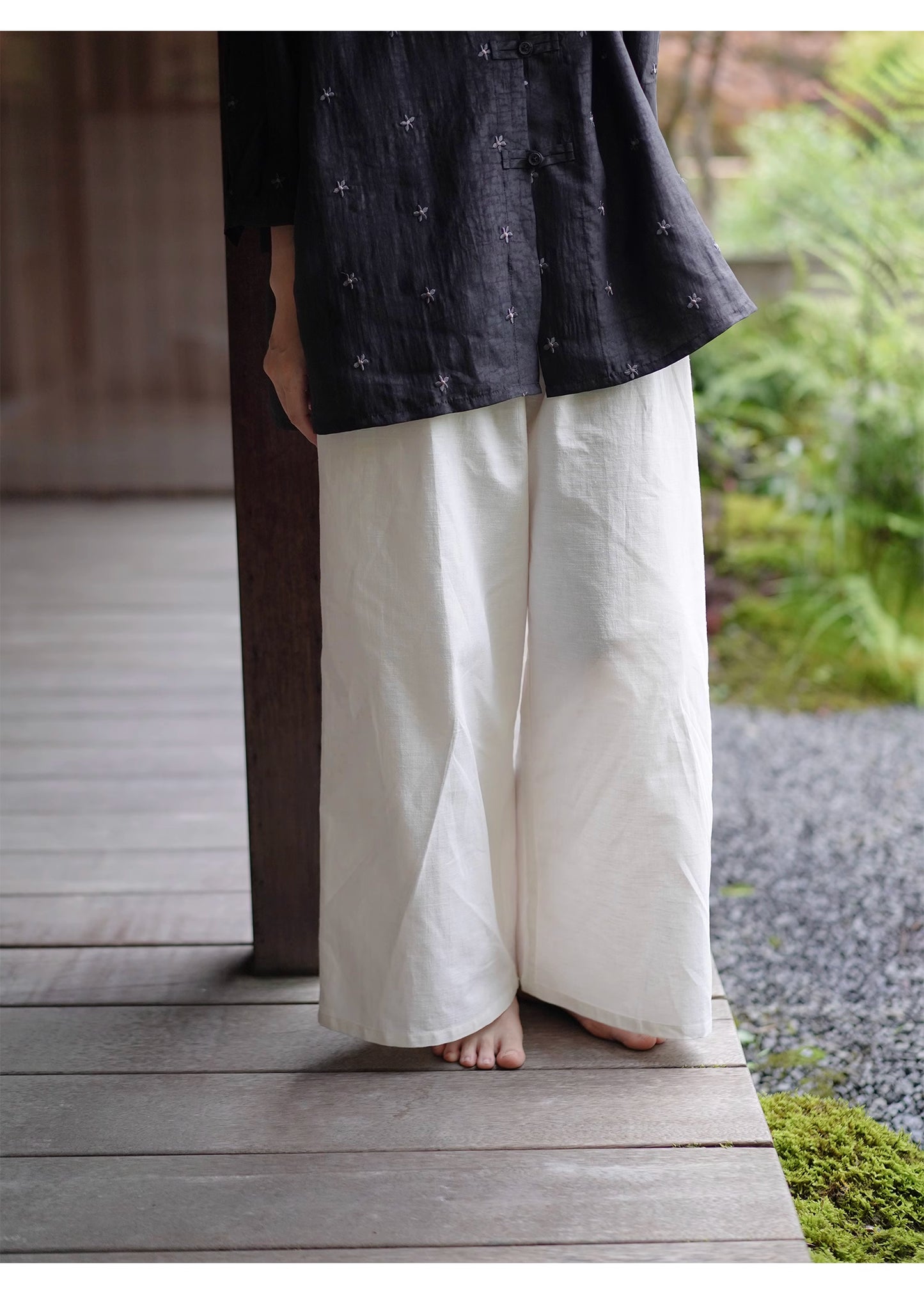 Mana Adult Breezy Linen Blend Wide-Leg Pants