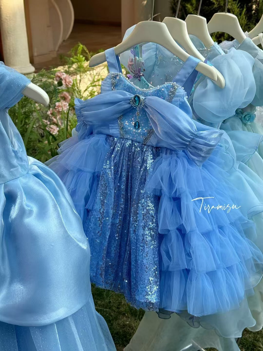 Tiramisu Girls' Sapphire Sparkle Fairy Dress (100-150/3y-12y) C2C Kids Tiramisu Girls' Sapphire Sparkle Fairy Dress (100-150/3y-12y) C2C Kids