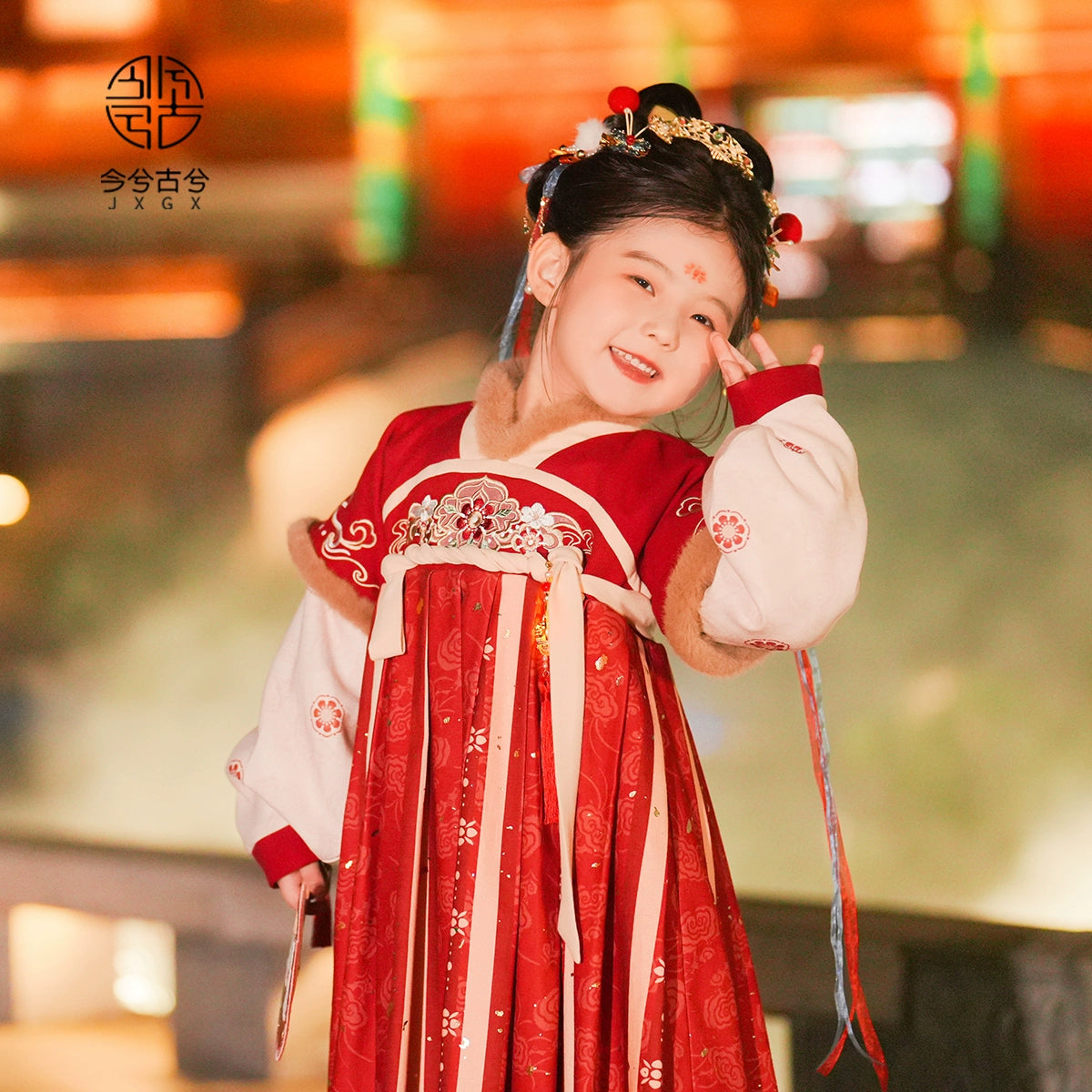 JXGX Chinese New Year Girl Dress---Wenyin