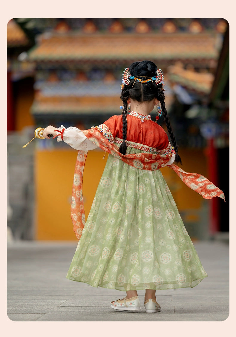 MengHu Girls' Hanfu Confucian Dress ---Wushan--- Chinese New Year