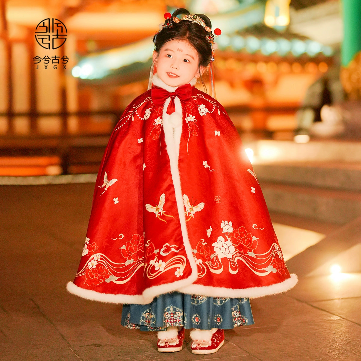 JXGX Chinese New Year Girl Red Cape ---Yunfei