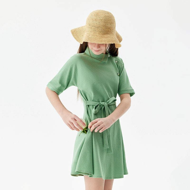 JollyBean Girls' Polo Dress – Belted Summer Shirt Dress (120-170/ 5y-Adult)