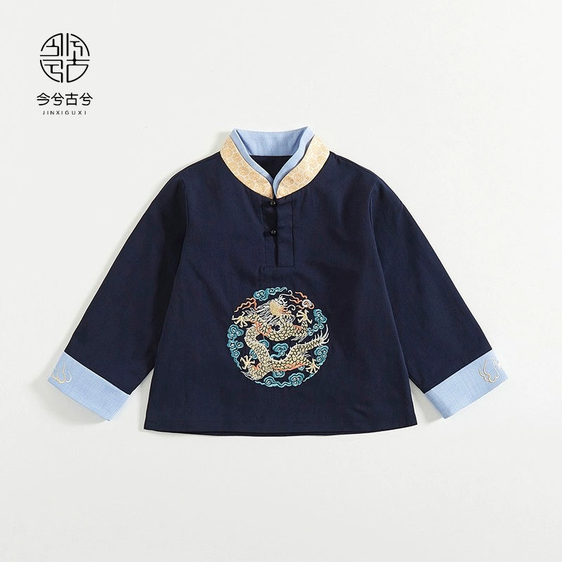 JXGX Fall/Spring Chinese New Year Boy Top Shirt ---Jingyuan