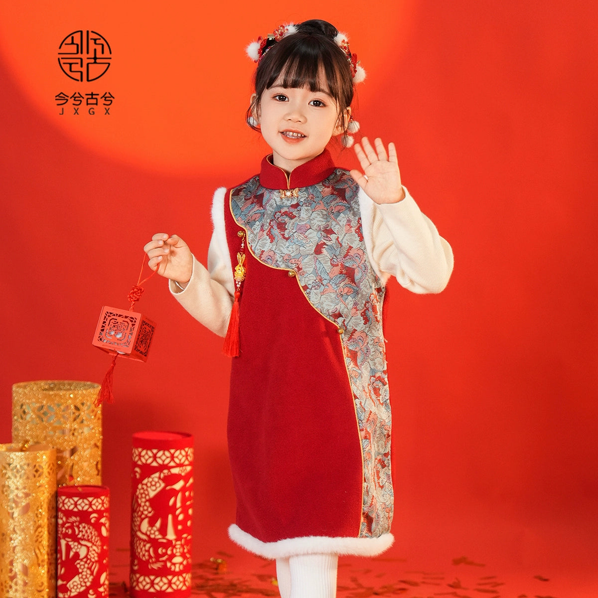 JXGX Chinese New Year Girl Dress --- Nuoran