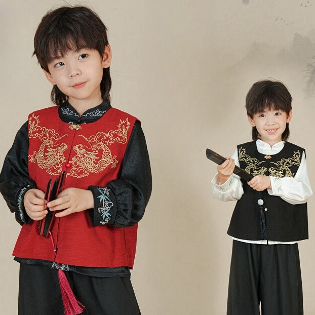 JXGX Fall/Spring Chinese New Year Boy Outfit ---Yunlong