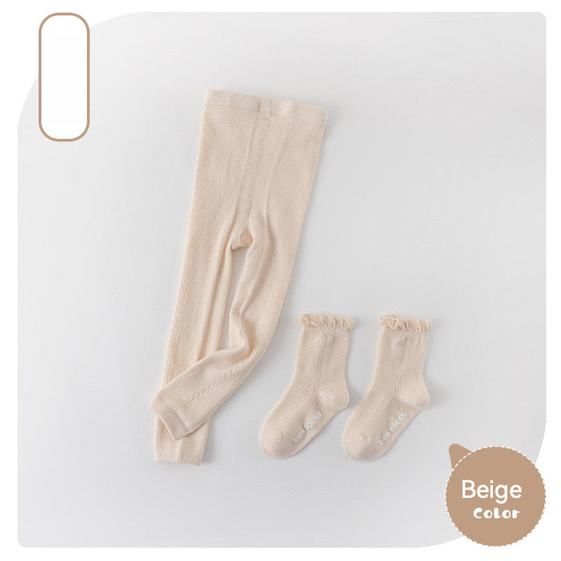 Kids Summer Anti-slip Socks & Tights Combination