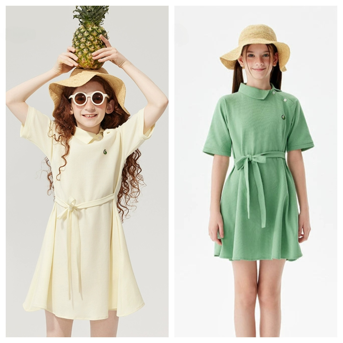 JollyBean Girls' Polo Dress – Belted Summer Shirt Dress (120-170/ 5y-Adult)