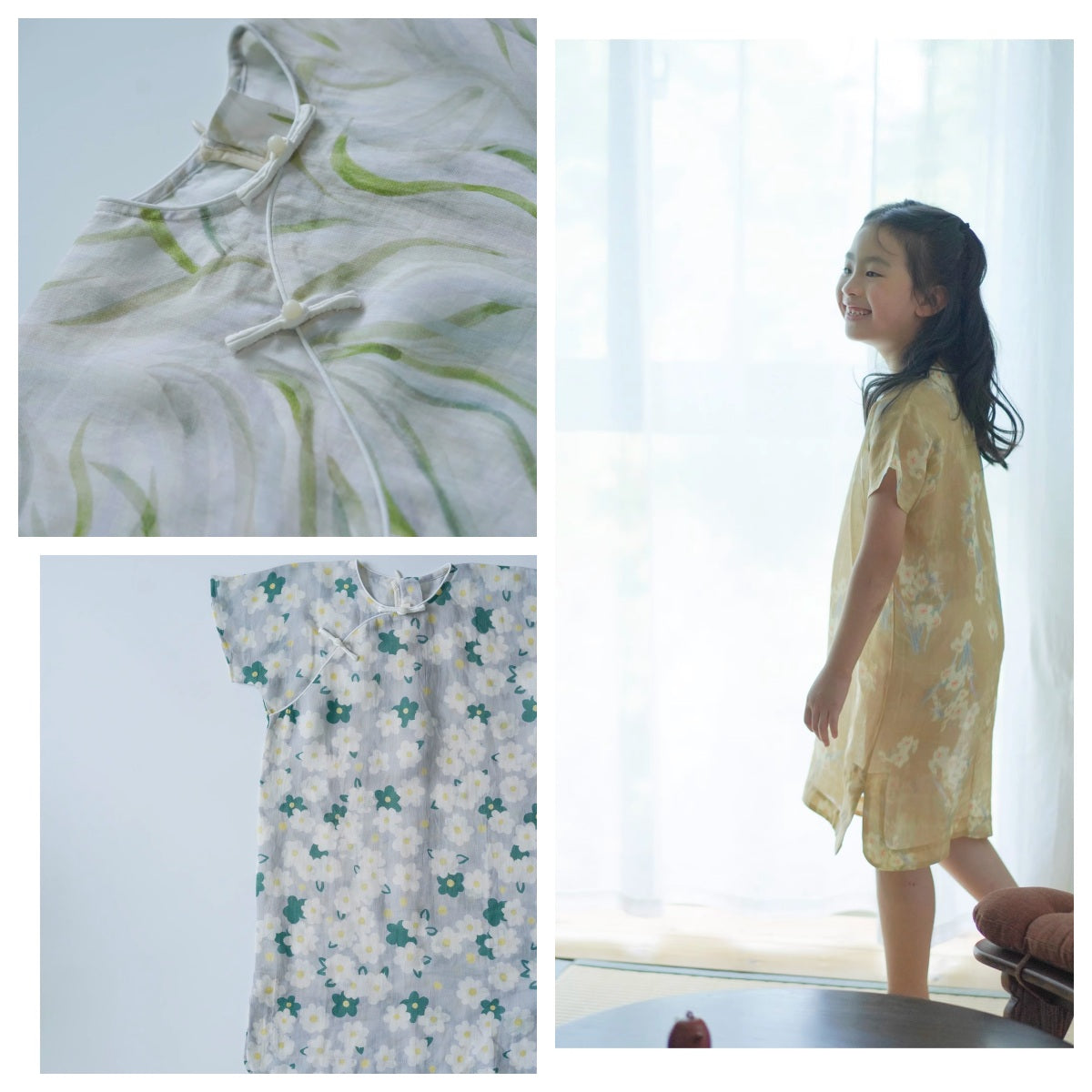 Mana Girls' Traditional Summer Qipao Dress