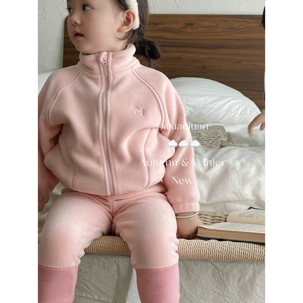 DXJ CozyFlex Kids' Fleece Zipper Set