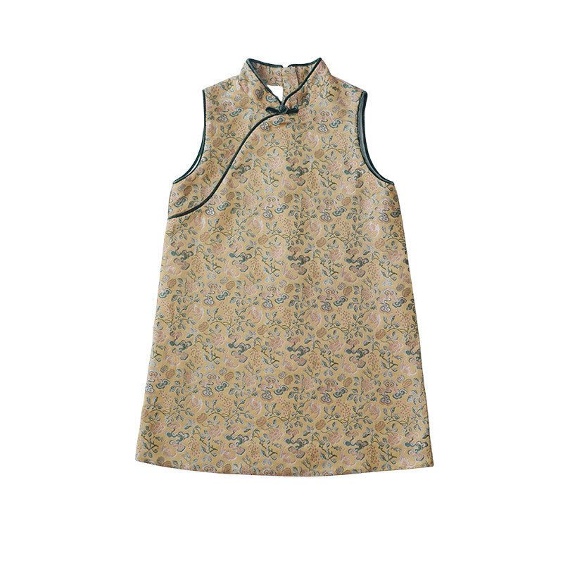 Manna Heritage Jacquard Vest Qipao Dress