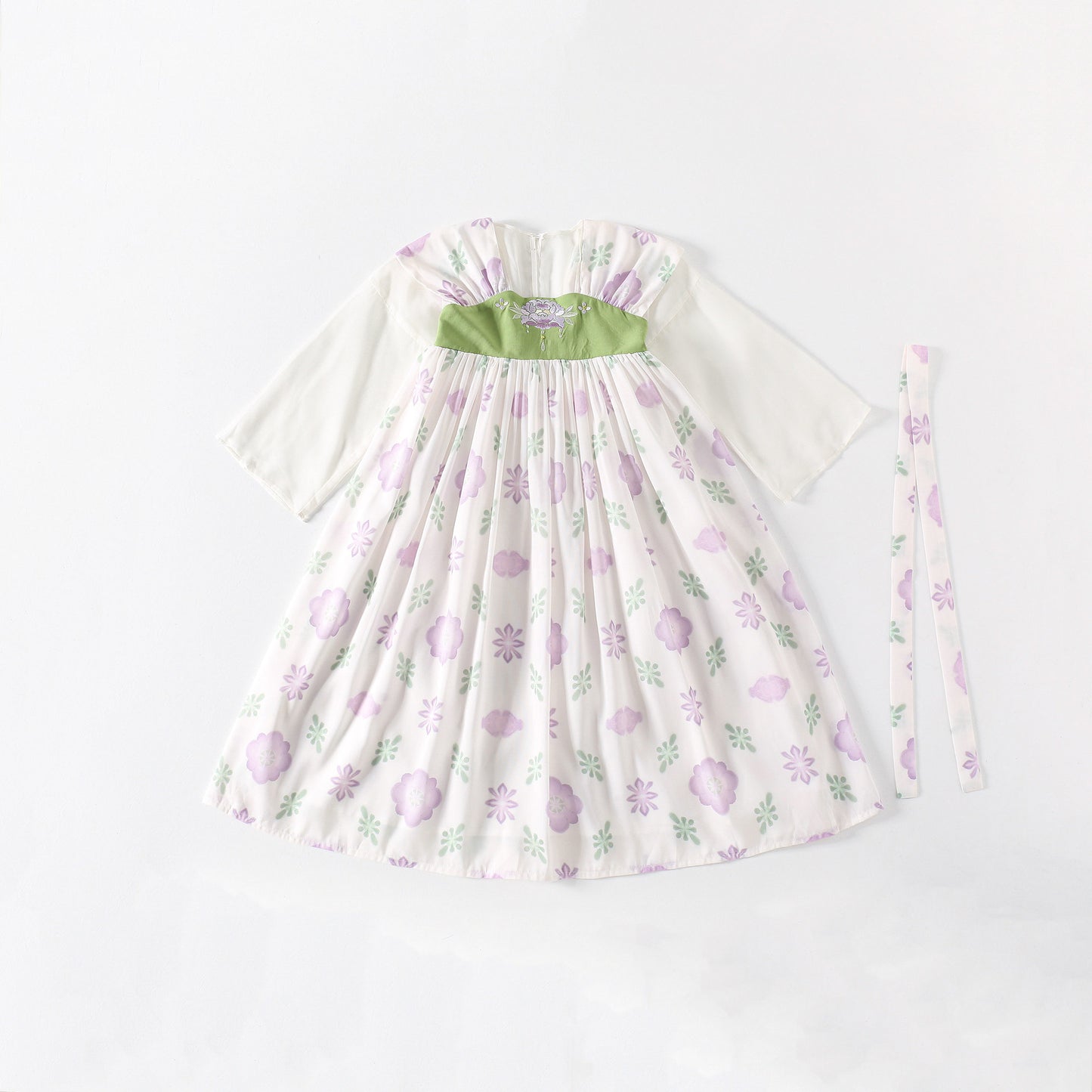 JXGX Girls Floral Hanfu Dress – Chinese Traditional Kids Dress Elegant Printed Princess Outfit ---Yunshuiyao