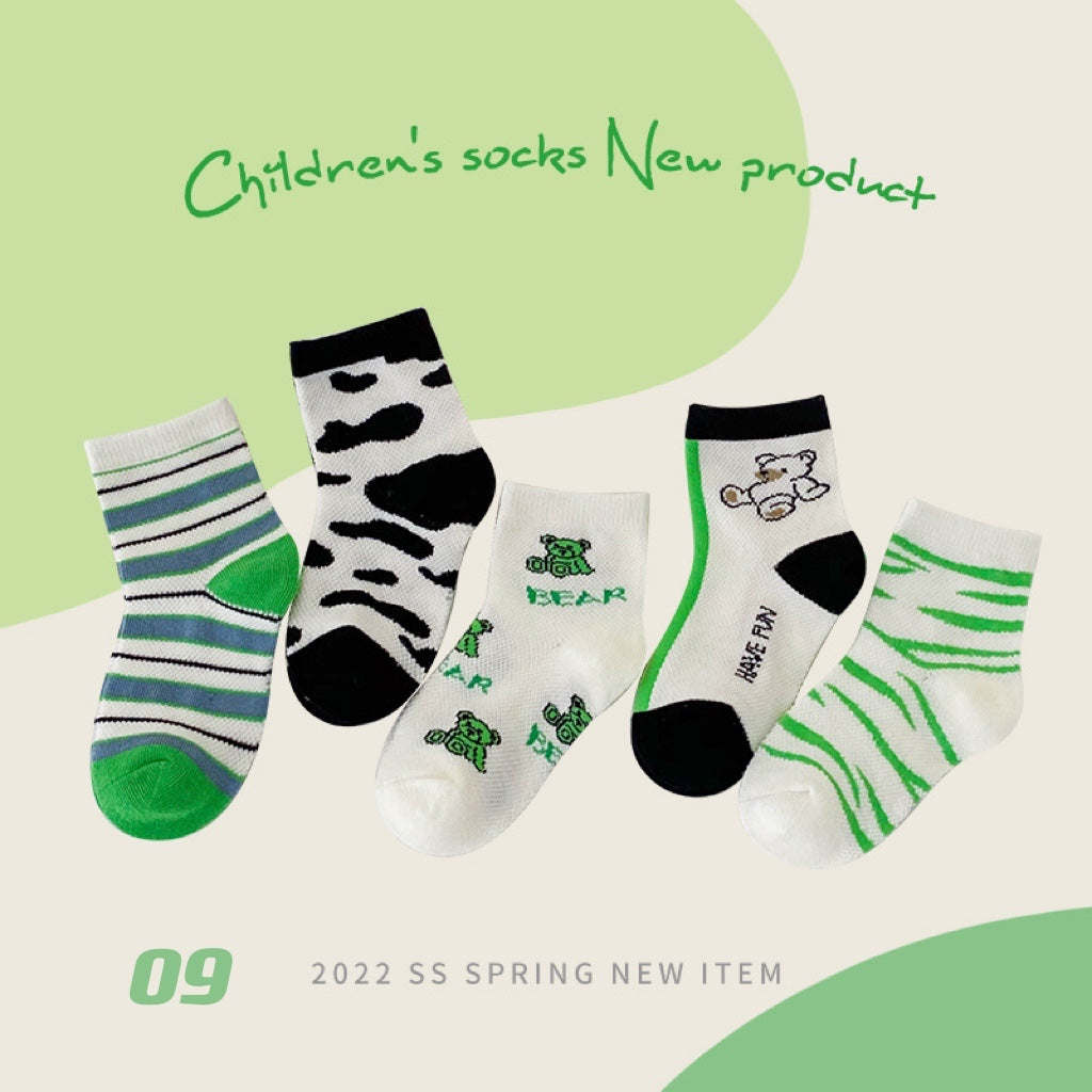 Ensemble de 5 paires de chaussettes d'été (1-12 ans)