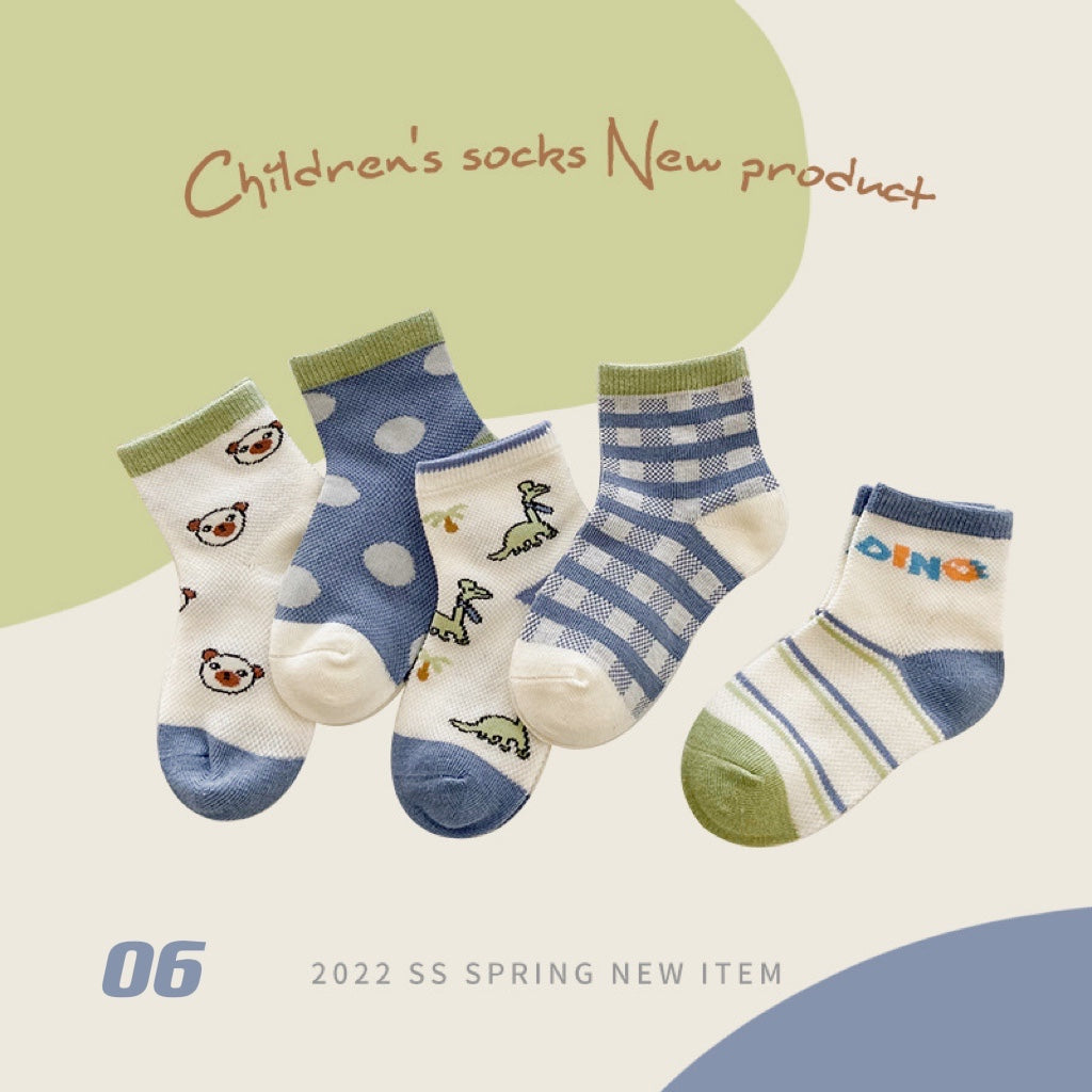 5-Pair Summer Sock Set (1-12y)