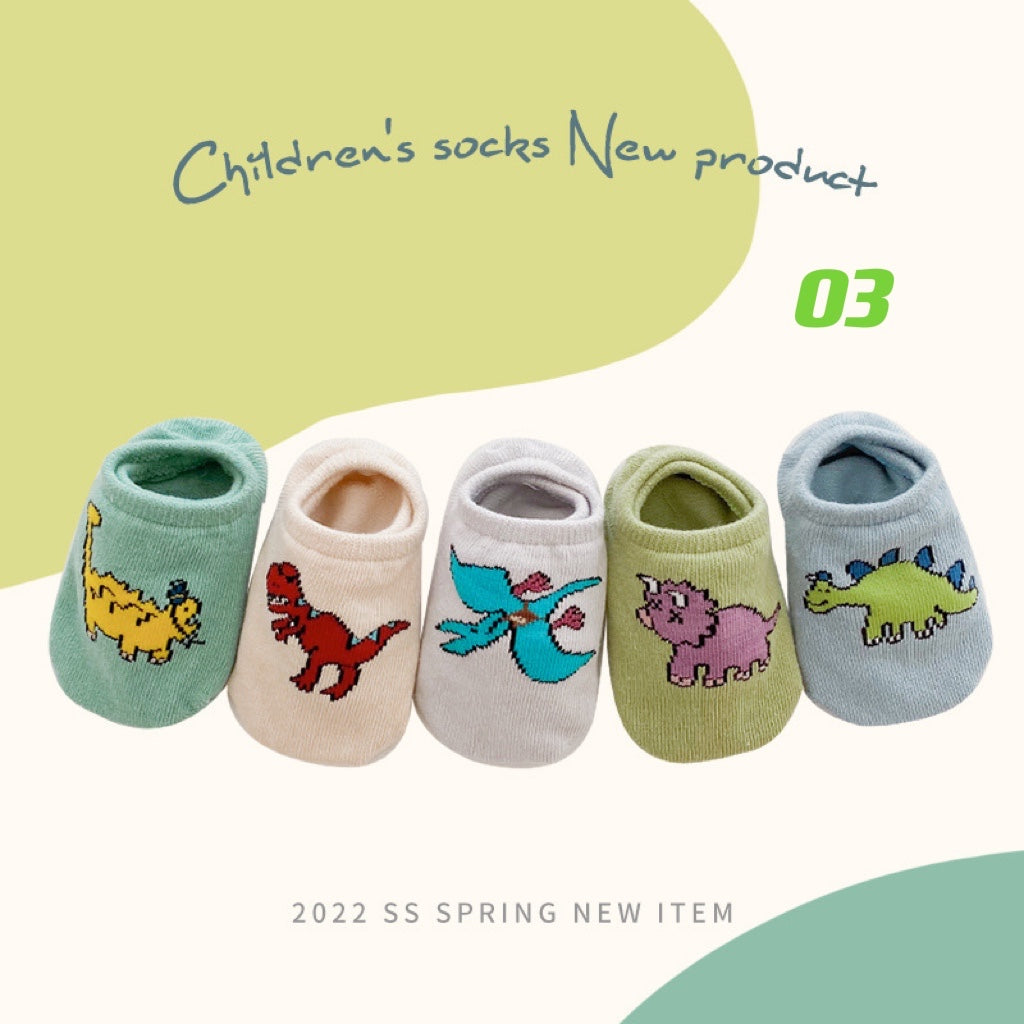 5-Pair Spring/Summer Colorful Socks Set (1-12Y)