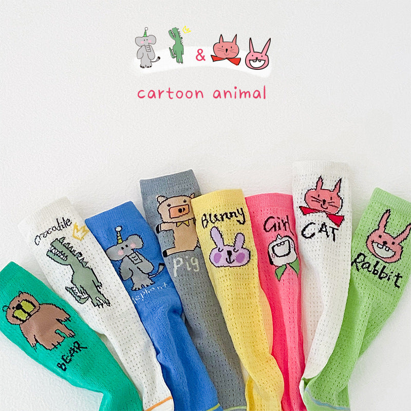 4-Pair Carton Animal Sock Set (3-8y)